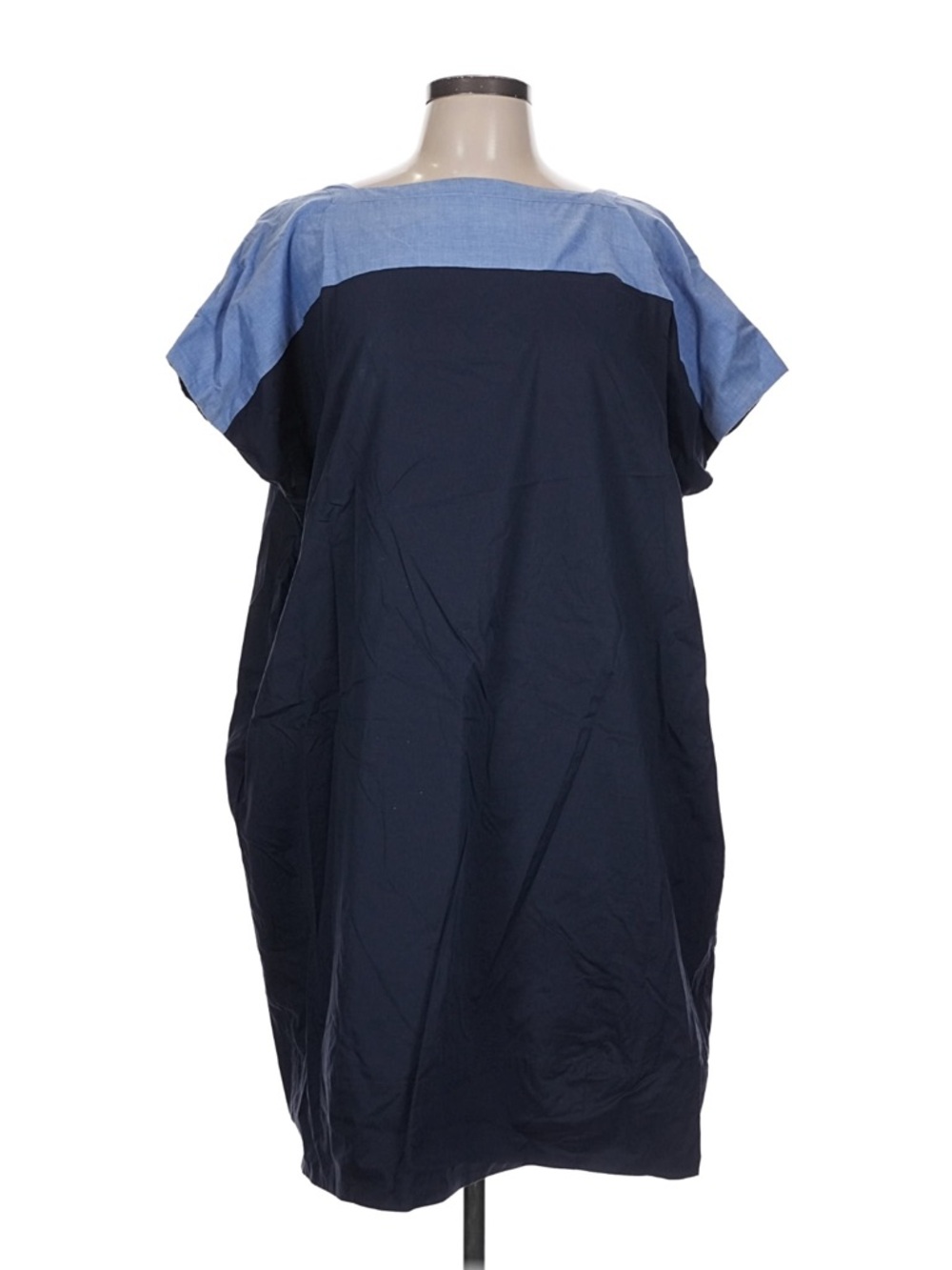 Toast Colorblock Light Blue and Navy Midi Dress